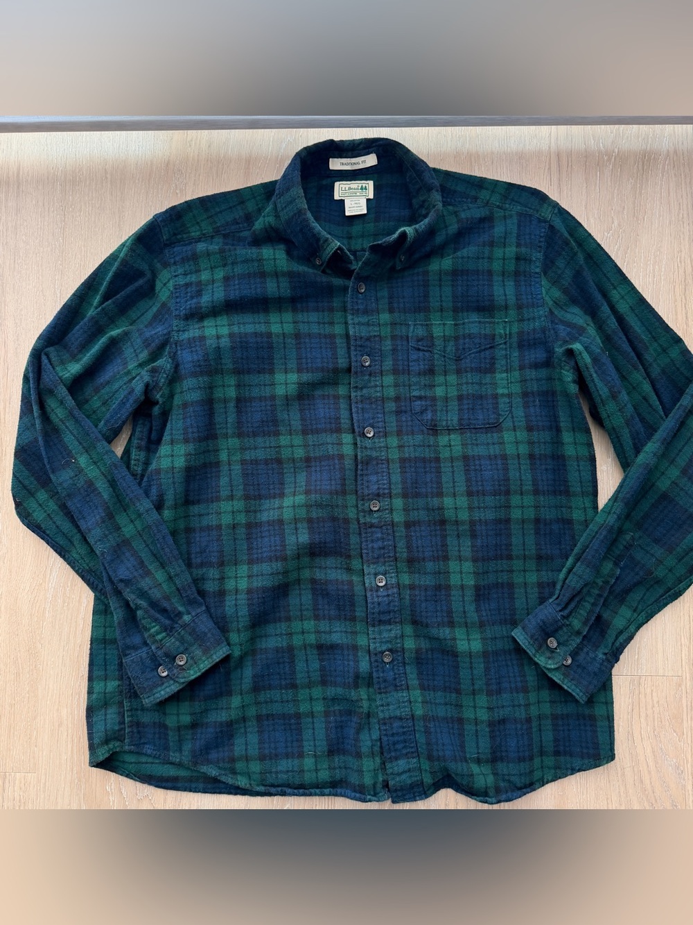 LL Bean men’s tartan flannel